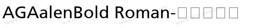 AGAalenBold Roman字体转换